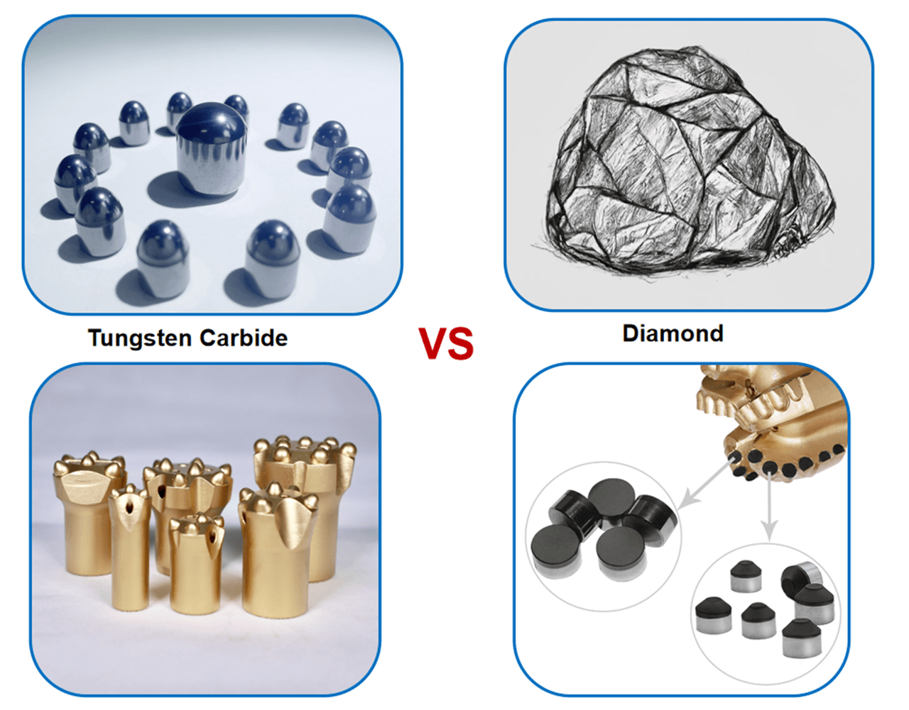 Tungsten carbide VS diamond: unveiling the test of strength